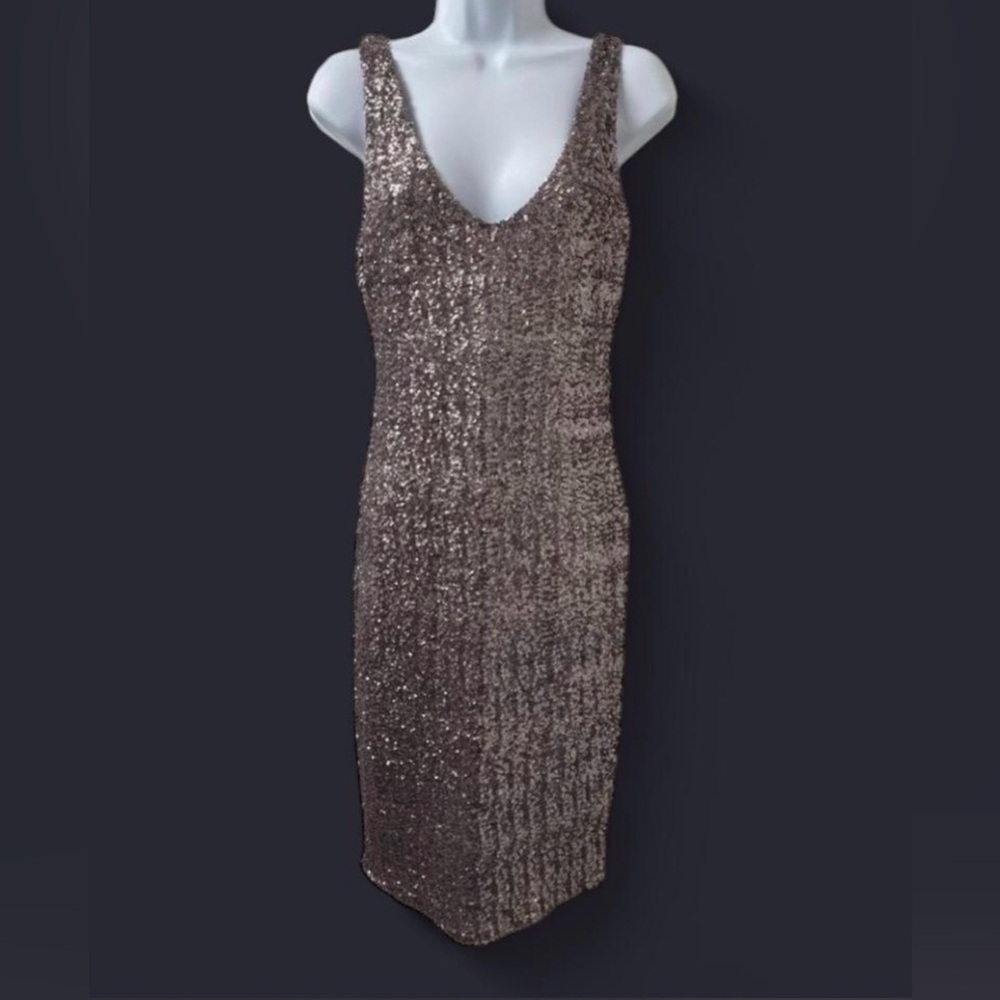 Velvet Brand Sequin Sleeveless Party Dress - Rose/Pale Purple